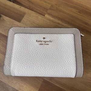 Kate Spade Textured White Leather Wallet